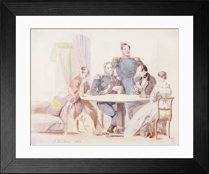 Framed Print : Party playing cards, 1840. Creator: Johan Knutson Framed Print : Party playing cards, 1840. Creator: Johan Knutson