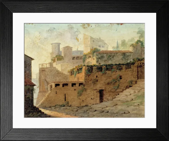 Framed Print : Italian country castle, 1830-1873. Creator: Robert Wilhelm Ekman Framed Print : Italian country castle, 1830-1873. Creator: Robert Wilhelm Ekman