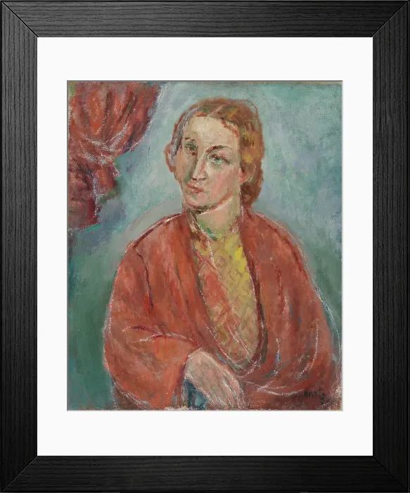 Framed Print : Portrait of a Woman, 1922. Creator: Meri Genetz Framed Print : Portrait of a Woman, 1922. Creator: Meri Genetz