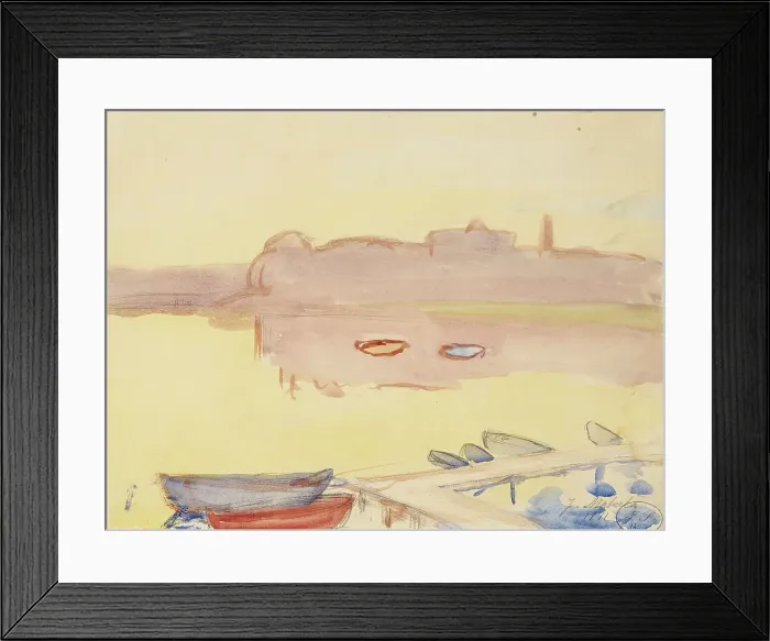 Framed Print : Yellow Haven, 1911. Creator: Juho Makela Framed Print : Yellow Haven, 1911. Creator: Juho Makela
