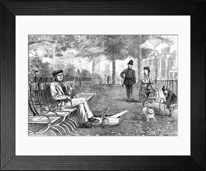 Framed Print : Chill October - Rotten-Row, 1871. Creator: Unknown Framed Print : Chill October - Rotten-Row, 1871. Creator: Unknown