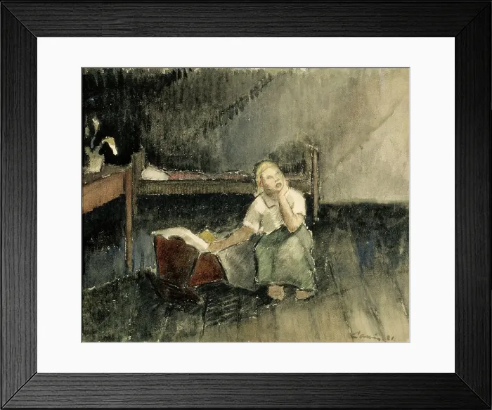 Framed Print : Lullaby, 1921. Creator: Alvar Cawén Framed Print : Lullaby, 1921. Creator: Alvar Cawén