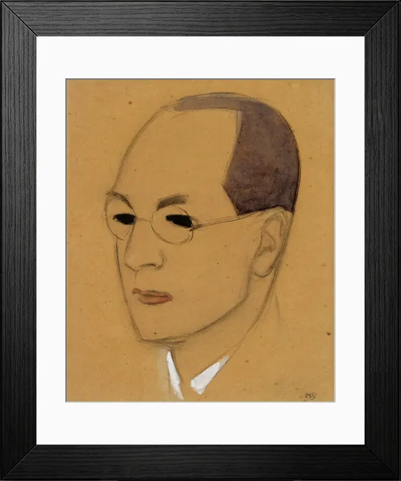 Framed Print : Portrait of Jalo Sihtola, sketch, 1928. Creator: Helene Schjerfbeck Framed Print : Portrait of Jalo Sihtola, sketch, 1928. Creator: Helene Schjerfbeck