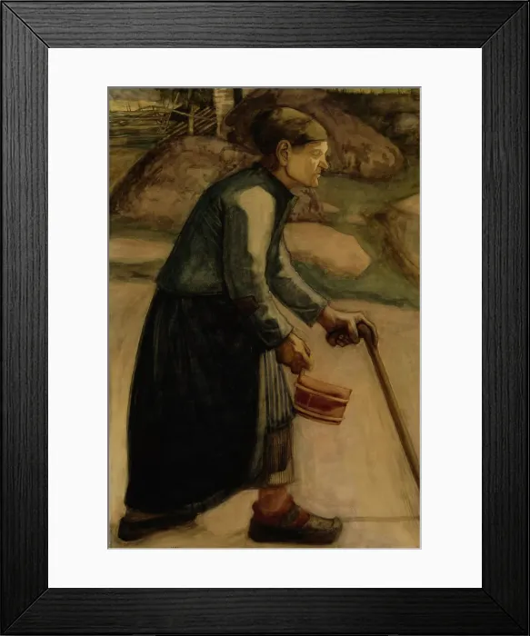 Framed Print : Blind; The Blind Old Woman, 1899. Creator: Juho Rissanen Framed Print : Blind; The Blind Old Woman, 1899. Creator: Juho Rissanen
