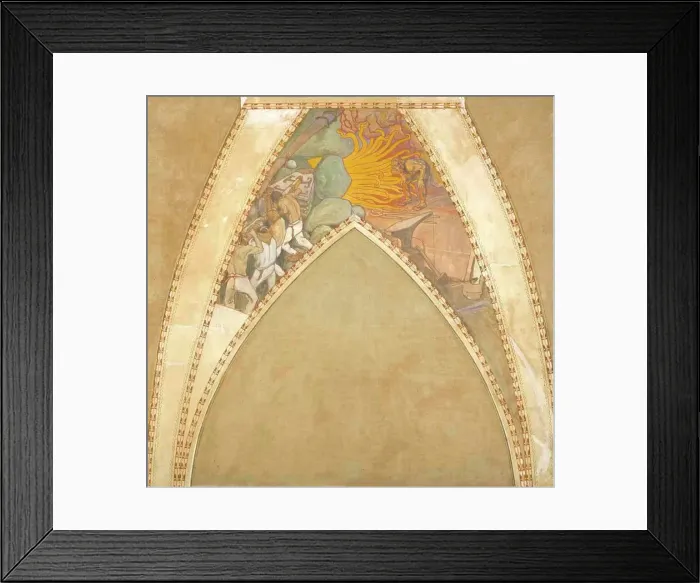 Framed Print : The Forging of the Sampo, sketch for the cupola frescoes of the Finnish Pavilion at the... 1899. Creator: Akseli Gallen-Kallela Framed Print : The Forging of the Sampo, sketch for the cupola frescoes of the Finnish Pavilion at the... 1899. Creator: Akseli Gallen-Kallela