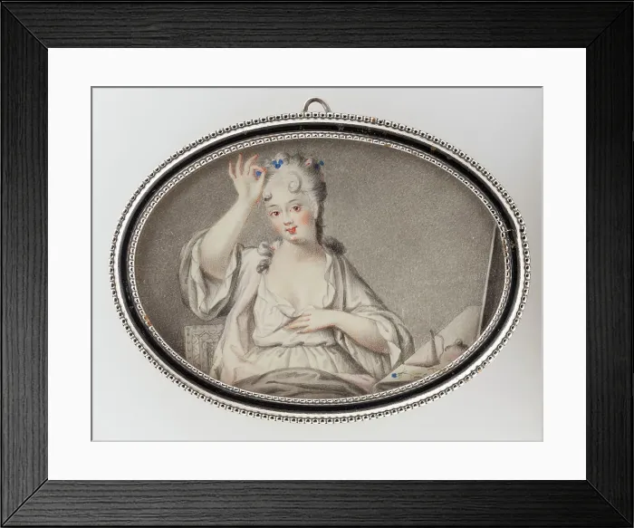 Framed Print : Portrait of a lady, 1710. Creator: Circle of Carl Gustaf Klingstedt Framed Print : Portrait of a lady, 1710. Creator: Circle of Carl Gustaf Klingstedt