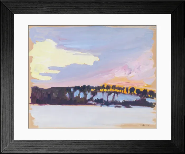 Framed Print : Evening Landscape, 1899. Creator: Akseli Gallen-Kallela Framed Print : Evening Landscape, 1899. Creator: Akseli Gallen-Kallela