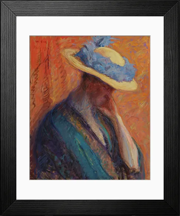 Framed Print : Woman in a Hat, 1913. Creator: Vilho Sjöström Framed Print : Woman in a Hat, 1913. Creator: Vilho Sjöström