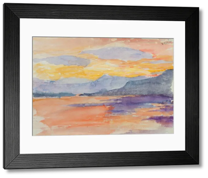 Framed Print : Fell landscape in evening twilight. Creator: Maria Wiik Framed Print : Fell landscape in evening twilight. Creator: Maria Wiik