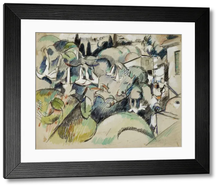 Framed Print : Bermuda, 1917. Creator: Albert Gleizes Framed Print : Bermuda, 1917. Creator: Albert Gleizes