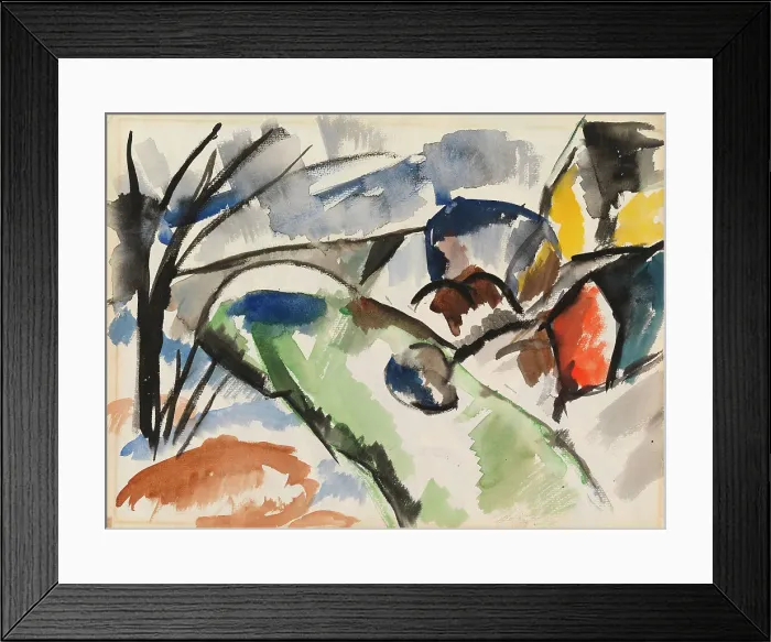 Framed Print : River Landscape, 1915-1920. Creator: Sulho Sipila Framed Print : River Landscape, 1915-1920. Creator: Sulho Sipila