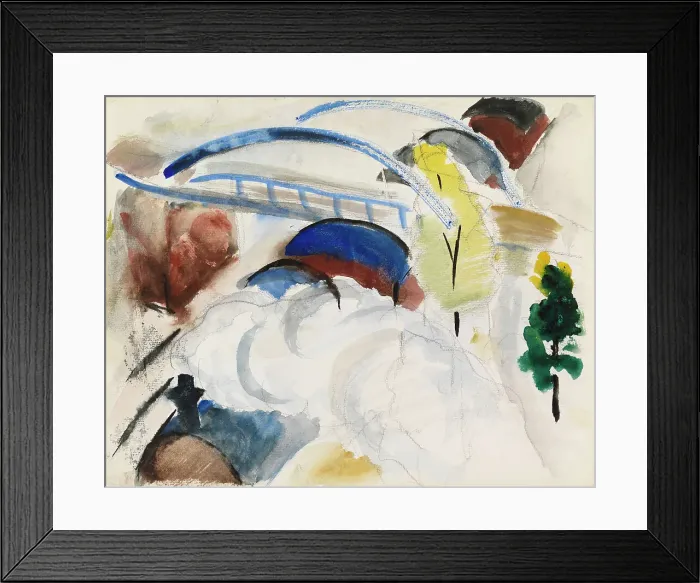 Framed Print : Train, c1918. Creator: Sulho Sipila Framed Print : Train, c1918. Creator: Sulho Sipila