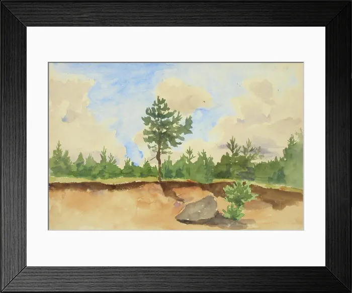 Framed Print : Landscape Study, Sandpit. Creator: Maria Wiik Framed Print : Landscape Study, Sandpit. Creator: Maria Wiik