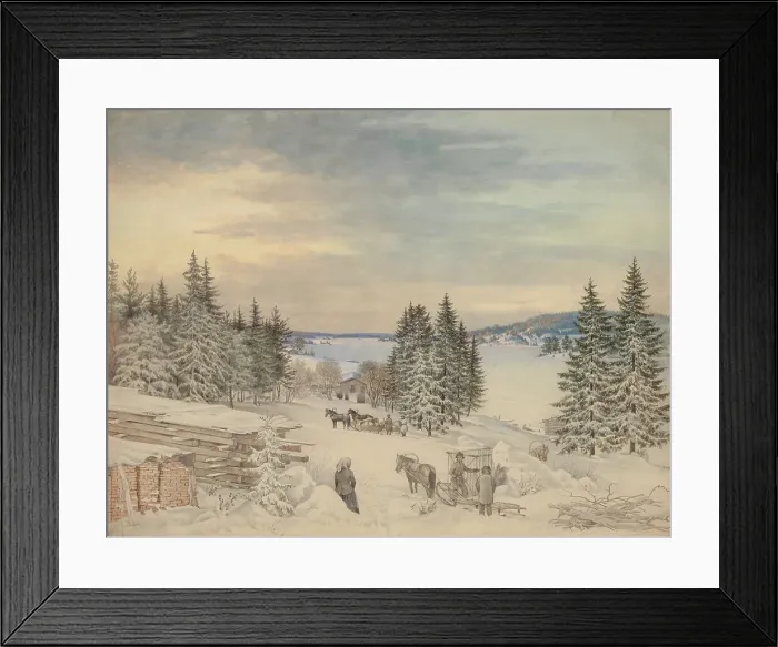 Framed Print : Winter Landscape from Savo, 1840-1849. Creator: Magnus von Wright Framed Print : Winter Landscape from Savo, 1840-1849. Creator: Magnus von Wright