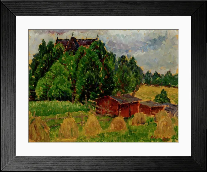 Framed Print : Landscape from Padasjoki, 1917. Creator: Alfred William Finch Framed Print : Landscape from Padasjoki, 1917. Creator: Alfred William Finch
