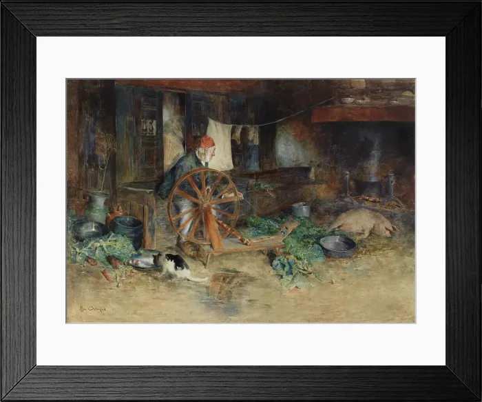 Framed Print : Old Man Threading Yarn. Creator: Allan Österlind Framed Print : Old Man Threading Yarn. Creator: Allan Österlind