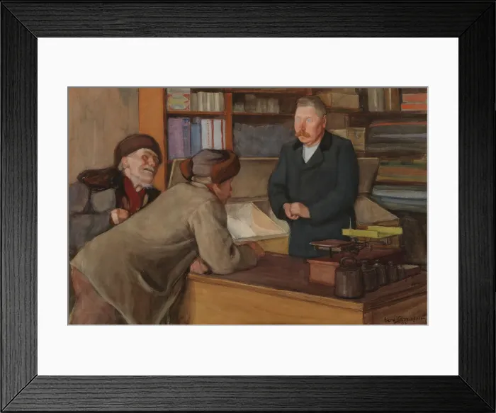 Framed Print : The Village Shop, 1905. Creator: Eero Jarnefelt Framed Print : The Village Shop, 1905. Creator: Eero Jarnefelt