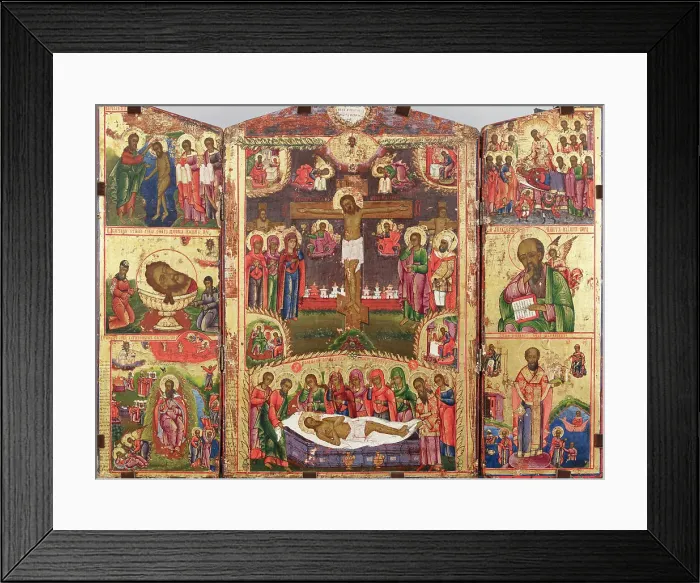 Framed Print : Triptych Icon, 1850-1990. Creator: Unknown Framed Print : Triptych Icon, 1850-1990. Creator: Unknown