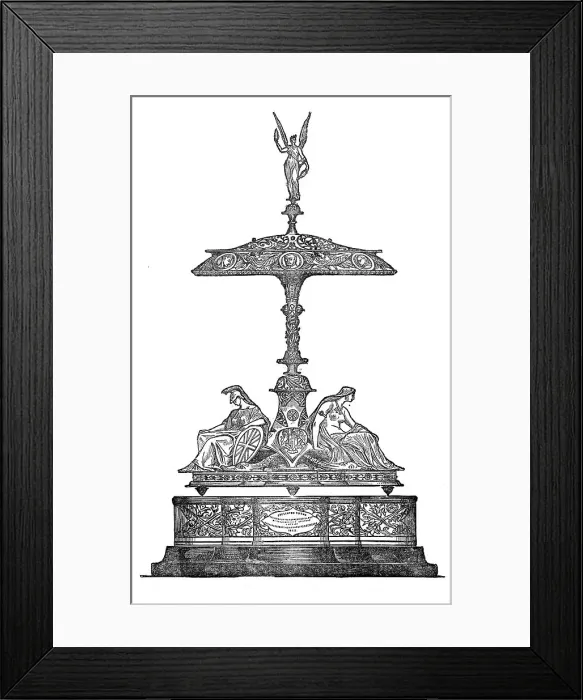 Framed Print : Plate given to the Royal Engineers by Indian engineer officers, 1871. Creator: Unknown Framed Print : Plate given to the Royal Engineers by Indian engineer officers, 1871. Creator: Unknown