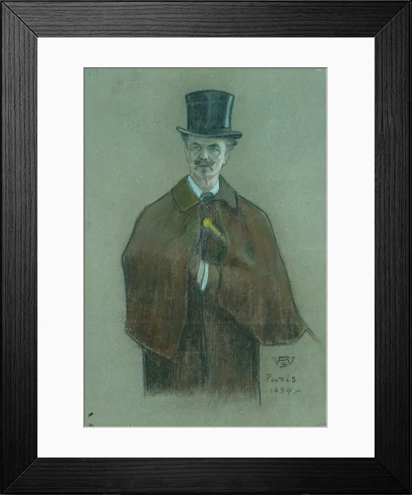 Framed Print : Portrait of August Strindberg, 1894. Creator: Sigurd Wettenhovi-Aspa Framed Print : Portrait of August Strindberg, 1894. Creator: Sigurd Wettenhovi-Aspa