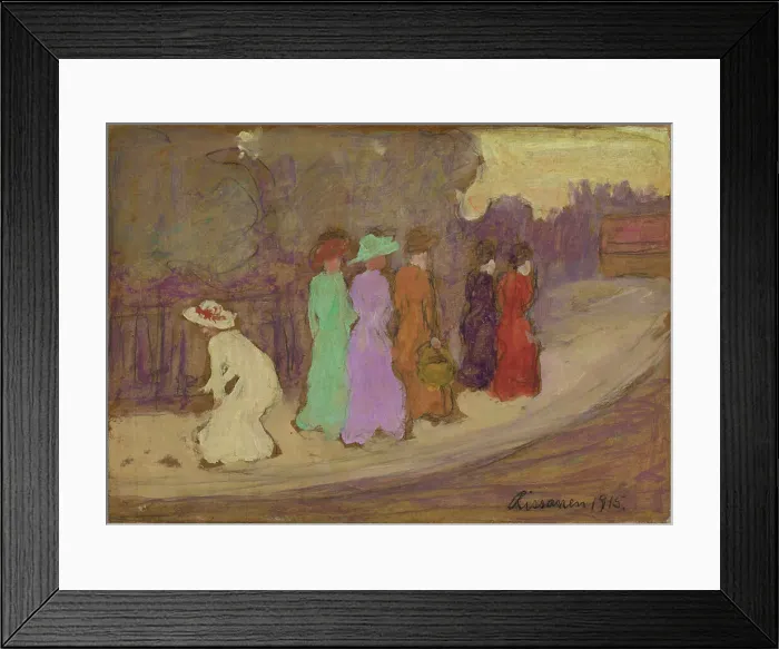 Framed Print : Women on the Promenade, 1915. Creator: Juho Rissanen Framed Print : Women on the Promenade, 1915. Creator: Juho Rissanen