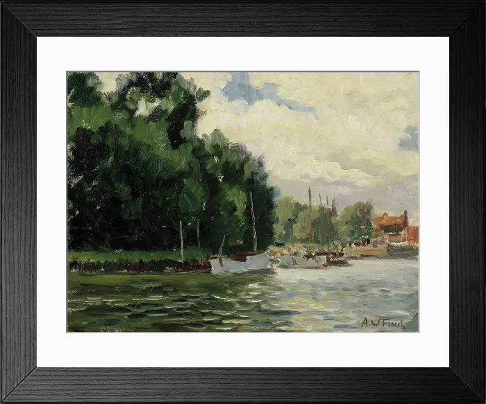 Framed Print : Richmond, Thames, 1924. Creator: Alfred William Finch Framed Print : Richmond, Thames, 1924. Creator: Alfred William Finch