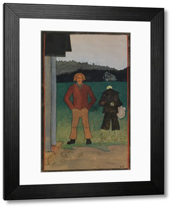 Framed Print : Death and the Peasant, 1895. Creator: Hugo Simberg Framed Print : Death and the Peasant, 1895. Creator: Hugo Simberg