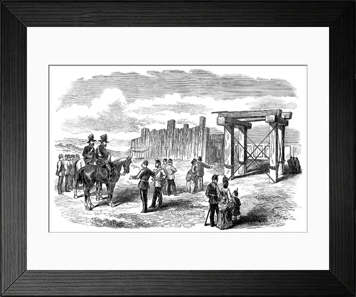 Framed Print : Siege Operations at Chatham: stockade prepared for blowing up with gun-cotton and powder, 1871. Creator: Unknown Framed Print : Siege Operations at Chatham: stockade prepared for blowing up with gun-cotton and powder, 1871. Creator: Unknown