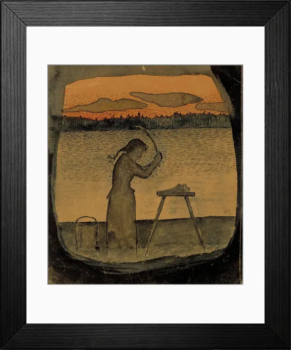 Framed Print : Doing the Laundry, 1895. Creator: Hugo Simberg Framed Print : Doing the Laundry, 1895. Creator: Hugo Simberg
