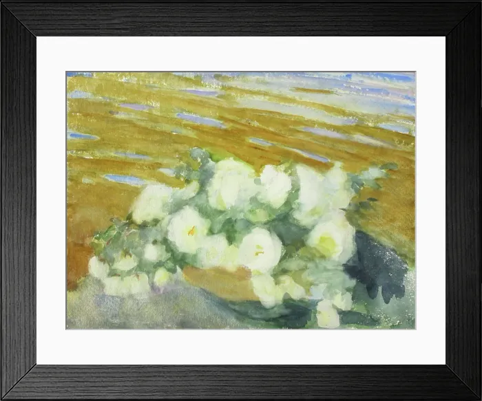 Framed Print : White roses in a vase. Creator: Maria Wiik Framed Print : White roses in a vase. Creator: Maria Wiik