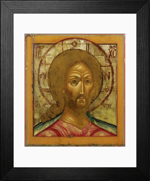 Framed Print : Christ-Fiery look, Russian icon, 1700-1799. Creator: Unknown Framed Print : Christ-Fiery look, Russian icon, 1700-1799. Creator: Unknown
