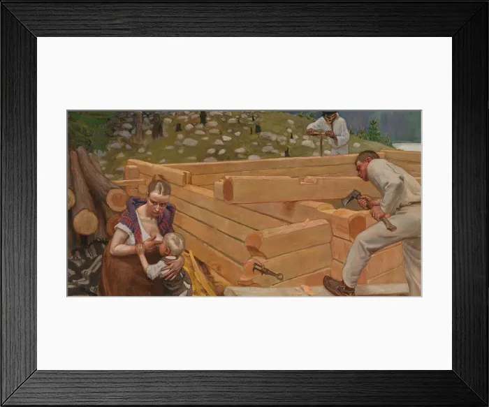 Framed Print : Building, 1903. Creator: Akseli Gallen-Kallela Framed Print : Building, 1903. Creator: Akseli Gallen-Kallela