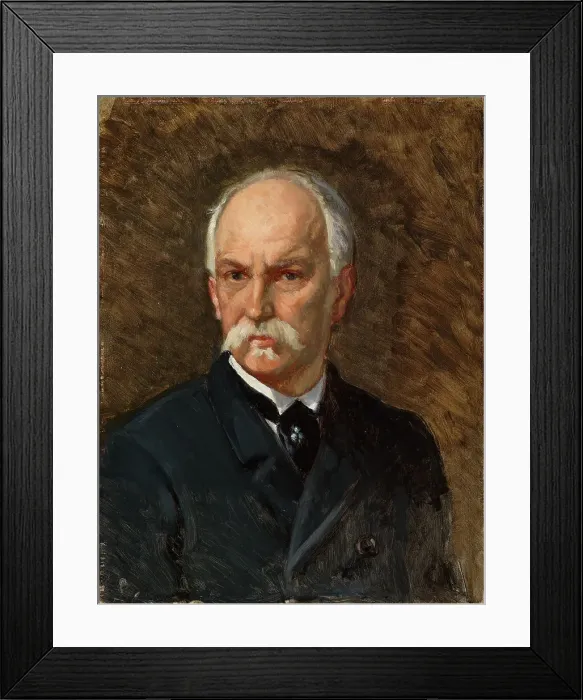 Framed Print : Self-Portrait, 1880-1890. Creator: Adolf von Becker Framed Print : Self-Portrait, 1880-1890. Creator: Adolf von Becker