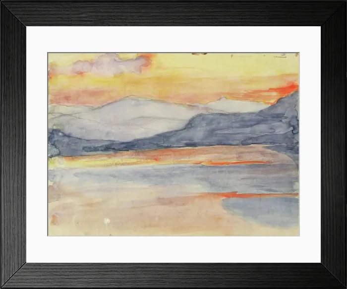 Framed Print : Landscape Study, Fell at Sunset. Creator: Maria Wiik Framed Print : Landscape Study, Fell at Sunset. Creator: Maria Wiik