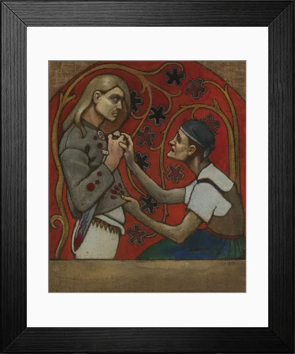Framed Print : The Fratricide, 1897. Creator: Akseli Gallen-Kallela Framed Print : The Fratricide, 1897. Creator: Akseli Gallen-Kallela