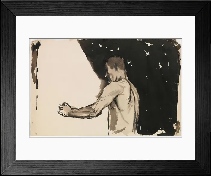 Framed Print : Adam (Night), 1896. Creator: Magnus Enckell Framed Print : Adam (Night), 1896. Creator: Magnus Enckell