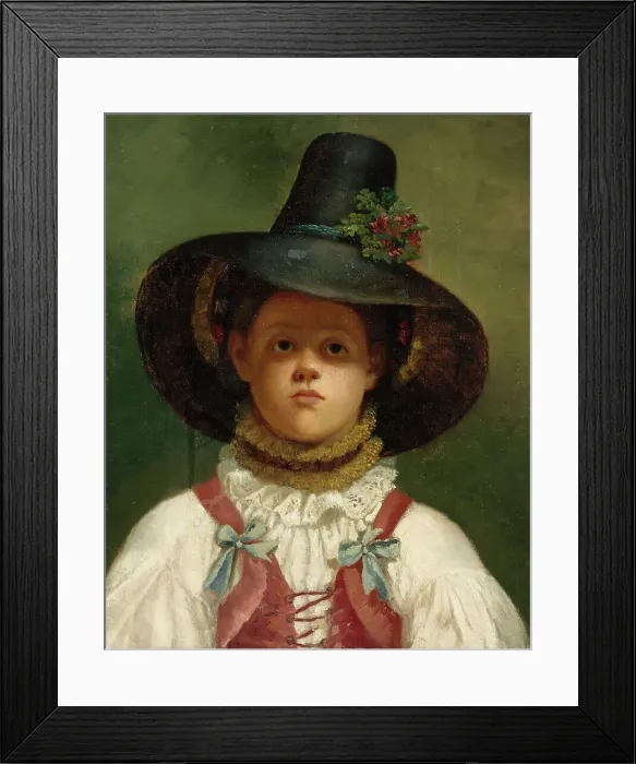 Framed Print : A Tyrolean Girl, 1860. Creator: Zélée Agricola Framed Print : A Tyrolean Girl, 1860. Creator: Zélée Agricola