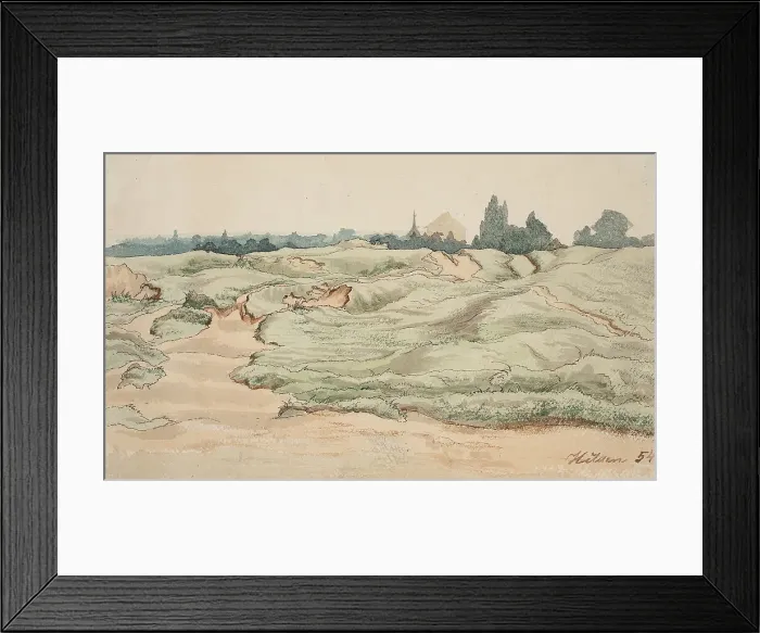 Framed Print : Sand dunes at Hilden, Germany, 1854. Creator: Werner Holmberg Framed Print : Sand dunes at Hilden, Germany, 1854. Creator: Werner Holmberg