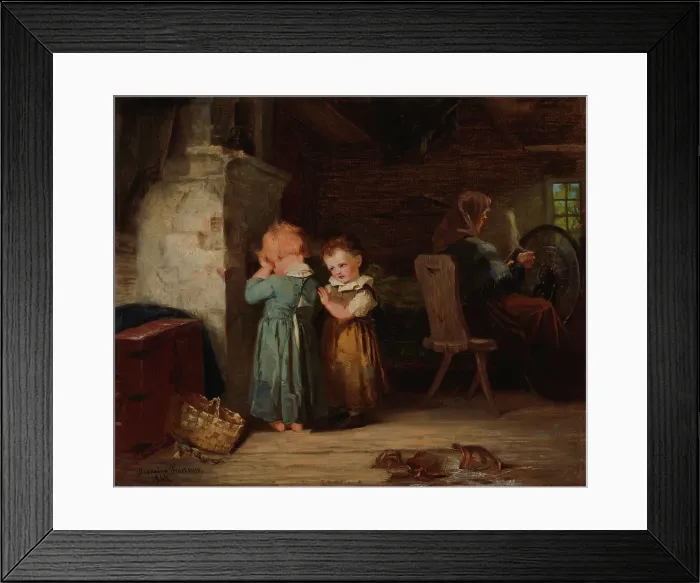 Framed Print : Small Sorrows, 1864. Creator: Alexandra Frosterus-Saltin Framed Print : Small Sorrows, 1864. Creator: Alexandra Frosterus-Saltin