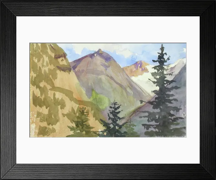 Framed Print : Alpine Landscape. Creator: Maria Wiik Framed Print : Alpine Landscape. Creator: Maria Wiik