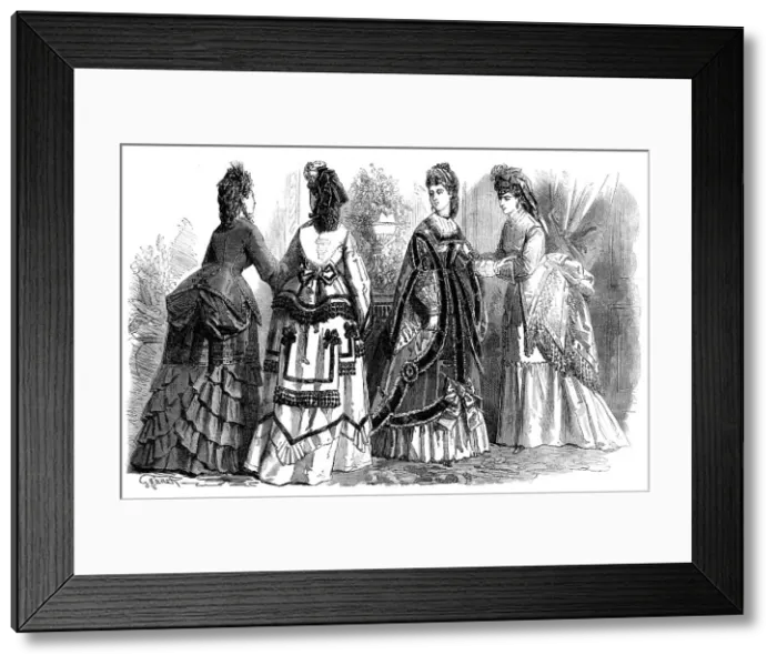 Framed Print : Paris fashions for the month of November, 1871. Creator: Unknown Framed Print : Paris fashions for the month of November, 1871. Creator: Unknown
