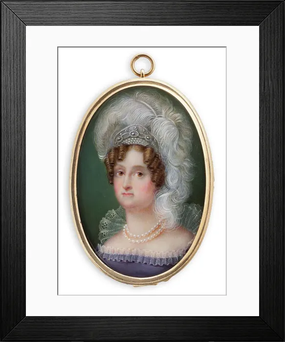 Framed Print : Amalie of Zweibrücken-Birkenfeld, 1817-1847. Creator: Jeremias David Alexander Fiorino Framed Print : Amalie of Zweibrücken-Birkenfeld, 1817-1847. Creator: Jeremias David Alexander Fiorino
