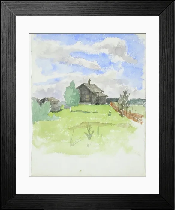 Framed Print : Landscape Study with Cottage. Creator: Maria Wiik Framed Print : Landscape Study with Cottage. Creator: Maria Wiik