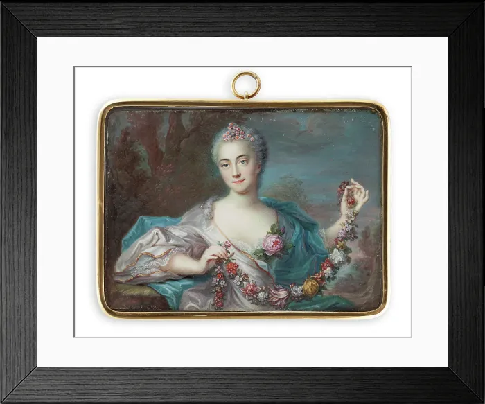 Framed Print : Portrait of a lady, 1707-1767. Creator: Jean-Baptiste Massé Framed Print : Portrait of a lady, 1707-1767. Creator: Jean-Baptiste Massé