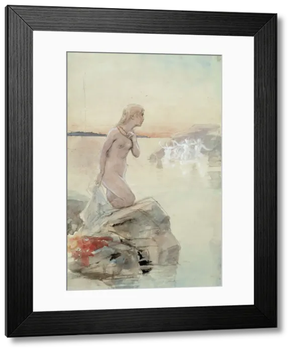 Framed Print : Aino, c1890s. Creator: Albert Edelfelt Framed Print : Aino, c1890s. Creator: Albert Edelfelt