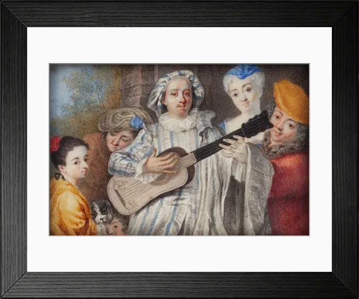 Framed Print : Pierre Sirois with his children, c1710s. Creator: Unknown Framed Print : Pierre Sirois with his children, c1710s. Creator: Unknown