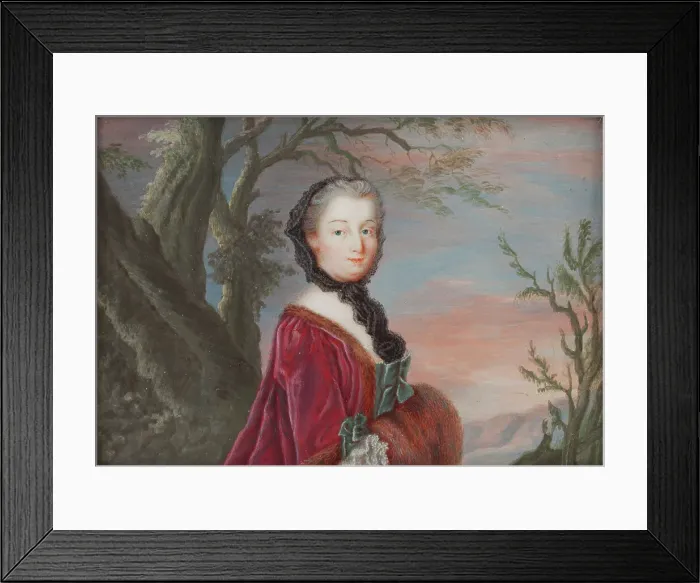 Framed Print : Portait of a young lady, c19th century. Creator: Unknown Framed Print : Portait of a young lady, c19th century. Creator: Unknown
