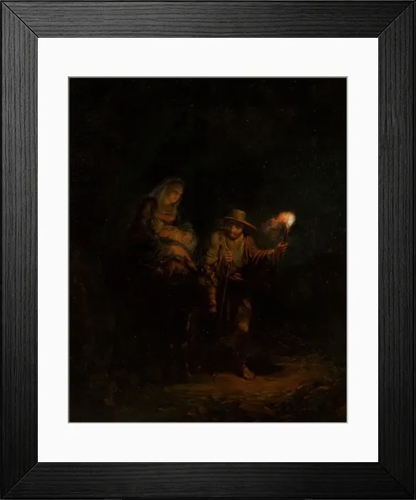 Framed Print : Flight into Egypt, 1812. Creator: Alexander Lauréus Framed Print : Flight into Egypt, 1812. Creator: Alexander Lauréus
