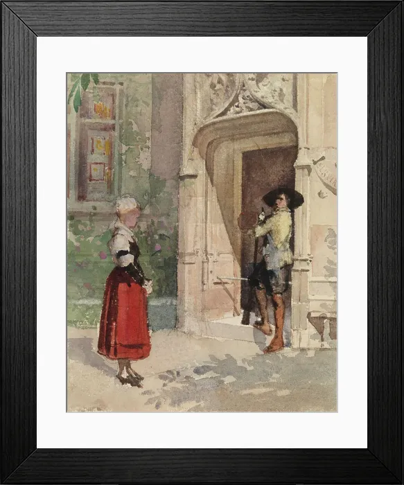 Framed Print : Bertel and Kätchen, c1890s. Creator: Albert Edelfelt Framed Print : Bertel and Kätchen, c1890s. Creator: Albert Edelfelt