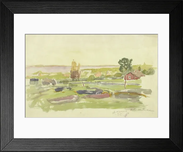 Framed Print : Landscape Study from Bomarsund, 1895. Creator: Victor Westerholm Framed Print : Landscape Study from Bomarsund, 1895. Creator: Victor Westerholm